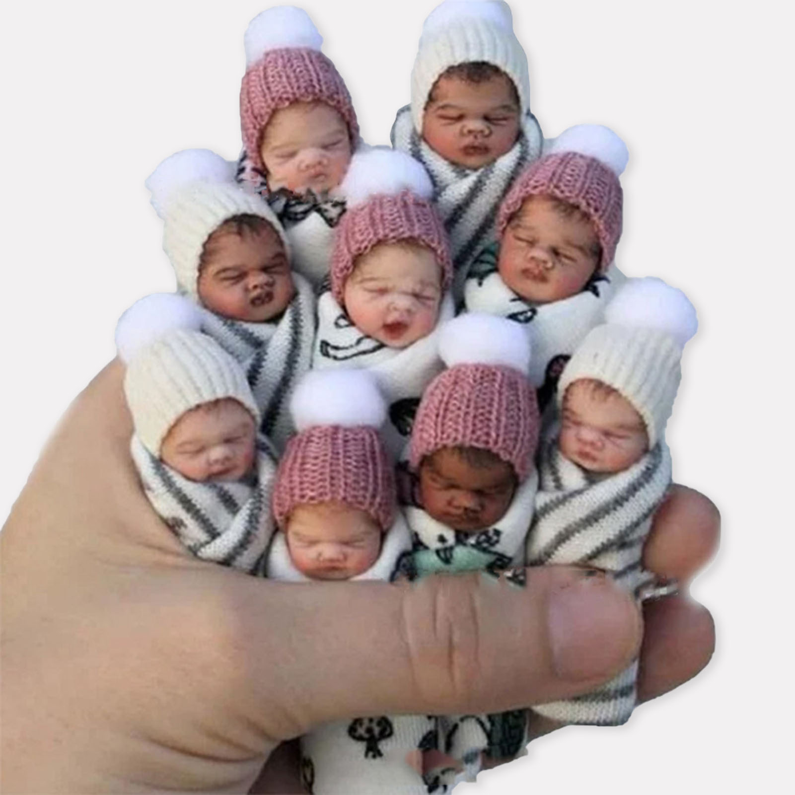 Resin Art Baby - Reborn Baby Dolls 7cm Long Miniature