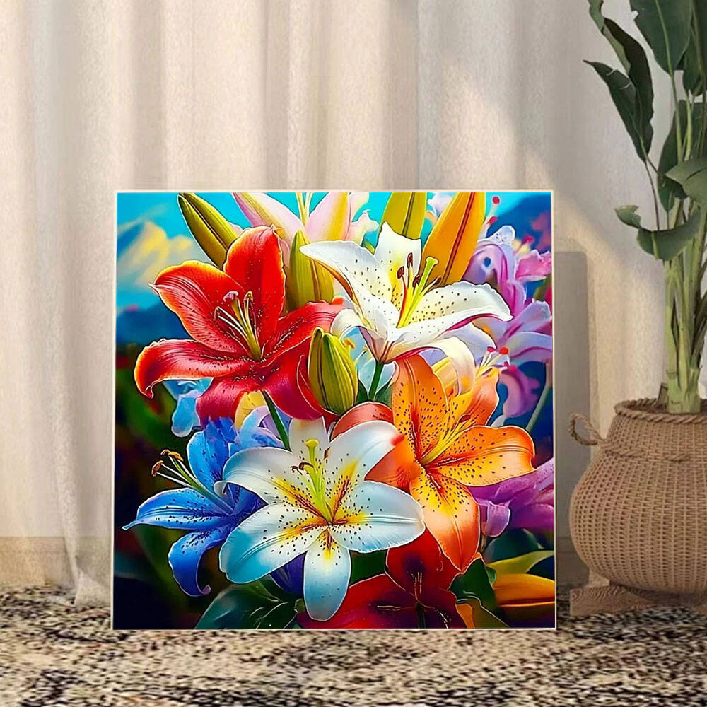 Huacan Modern Art Flower Diamo - Resin Art Wallpaper ulasan dan harga