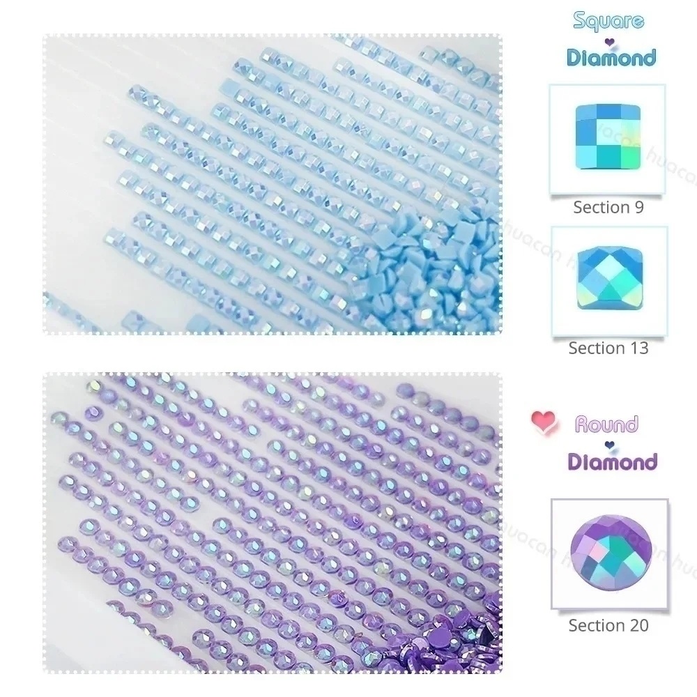 HUACAN Diamond Embroidery Witc - Resin Art Wallpaper ulasan dan harga