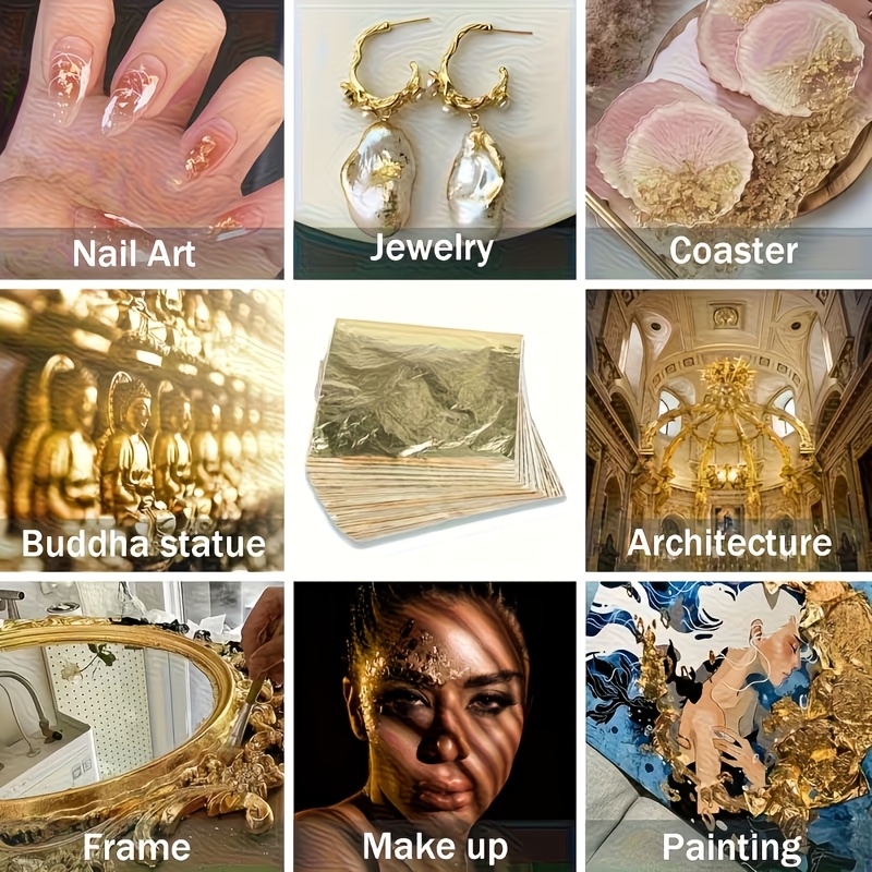 Set of 100Pcs Imitation Gold F - Resin Art Wedding Gift ulasan dan harga
