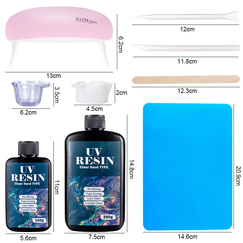 Hard UV Resin Glue Kit Fast Cu - Resin Art Equipment ulasan dan harga