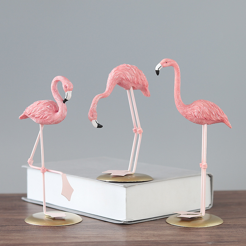 3PCS Pink Flamingo Figurines T - Resin Art Wedding Gift ulasan dan harga