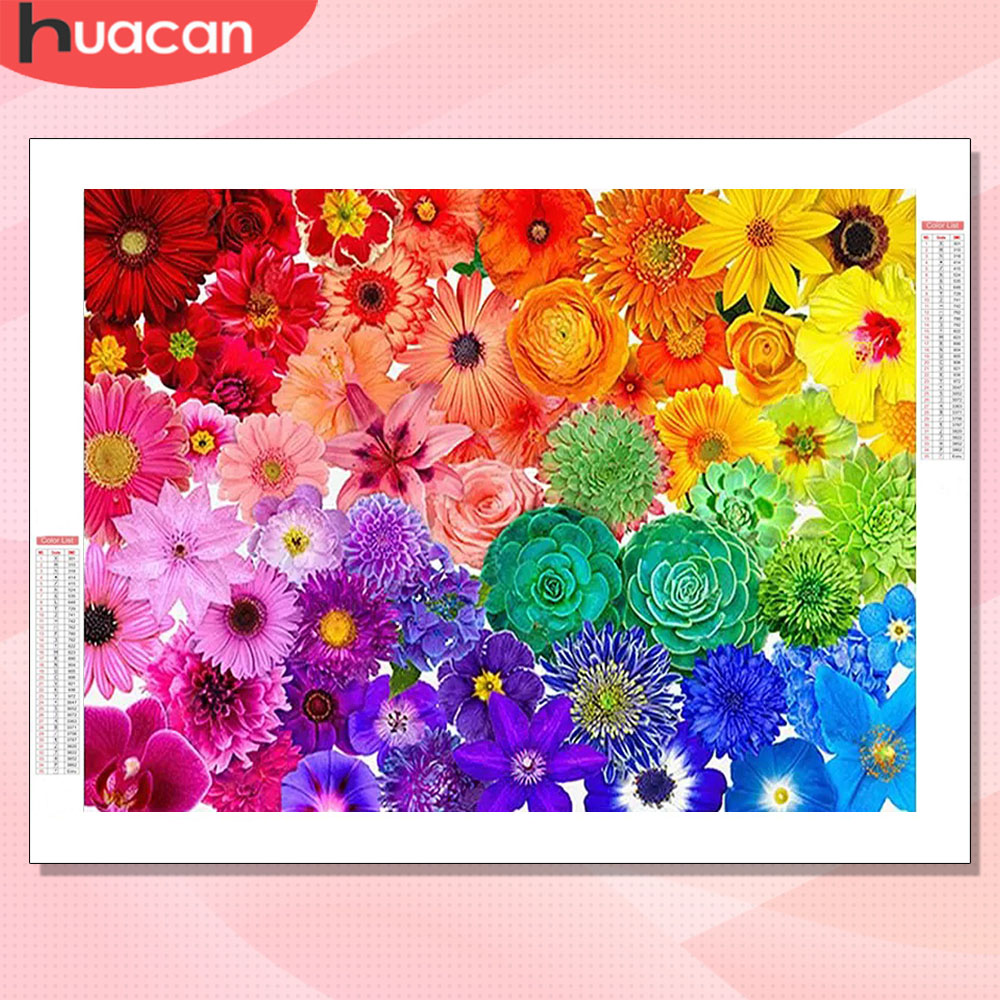HUACAN Diamond Art Kits Flower - Resin Art Rose ulasan dan harga