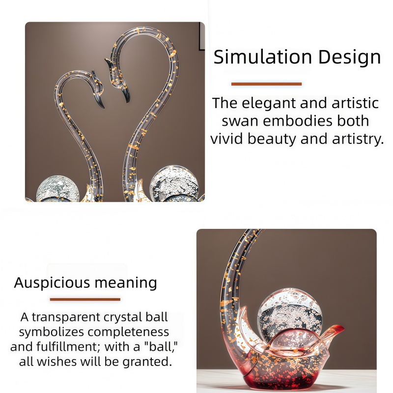 Luxury Resin Swan Figurine Cou - Resin Art Wedding Gift ulasan dan harga