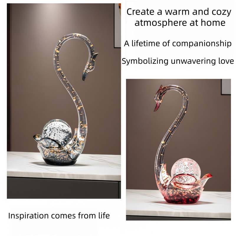 Luxury Resin Swan Figurine Cou - Resin Art Wedding Gift ulasan dan harga