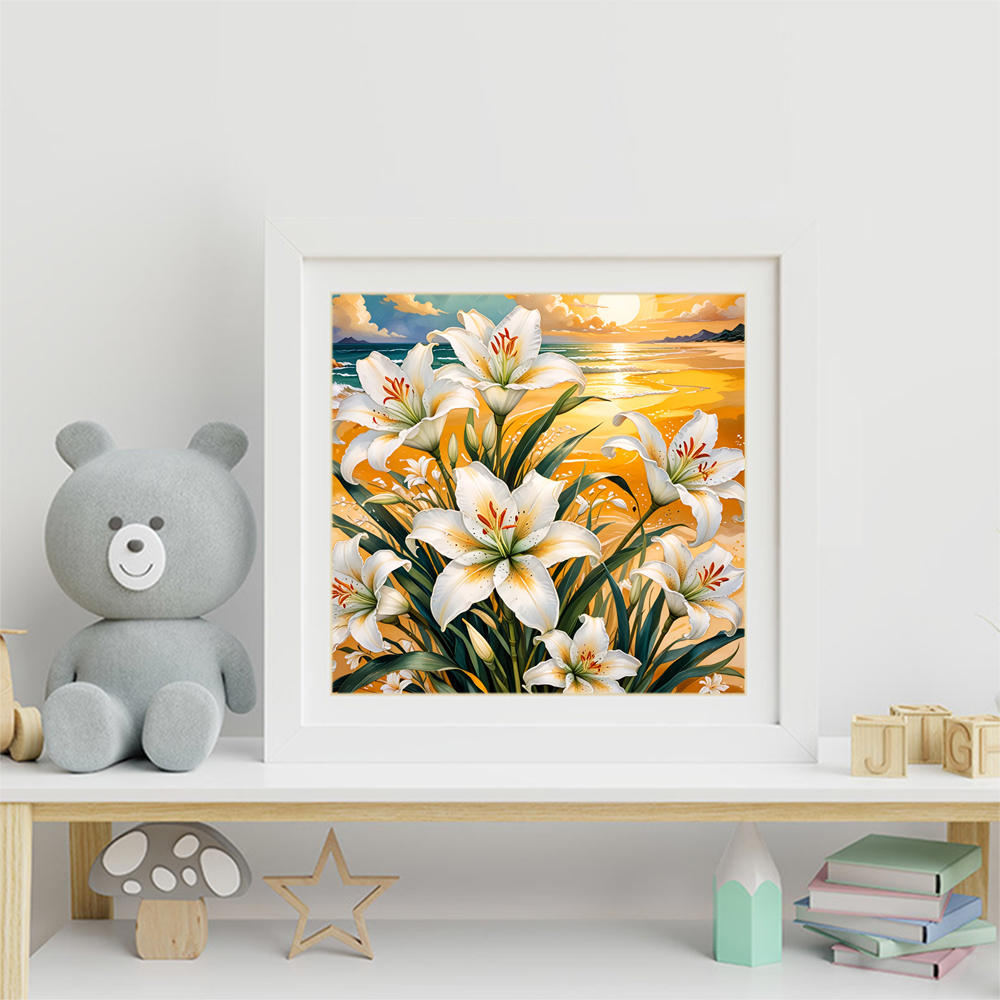 Evershine Lily Diamond Paintin - Resin Art Wallpaper ulasan dan harga